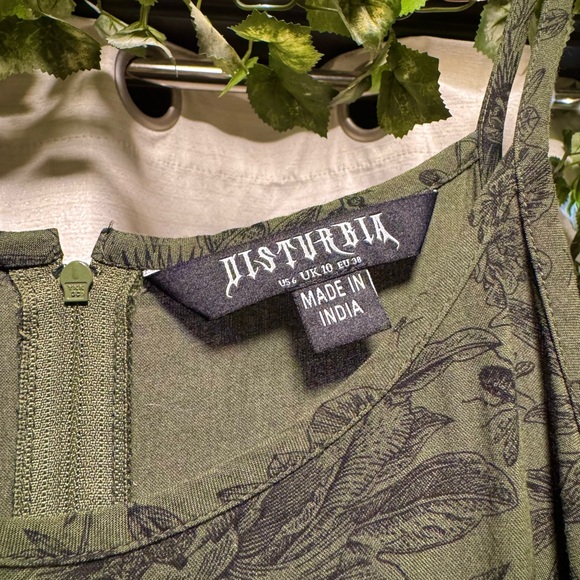 Disturbia Olive Green Floral Maxi Dress - Picture 2 of 5